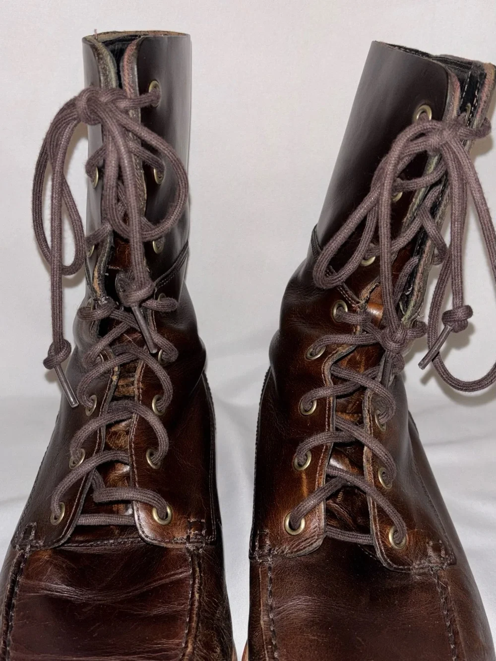UGG Australia Larus Leather Grizzly Brown Waterproof Boots Men's Size 8